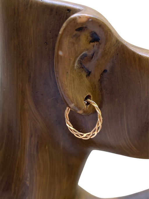 Dainty Woven Handmade Hoops | 14kt Gold Filled Earrings | Light Years Jewelry