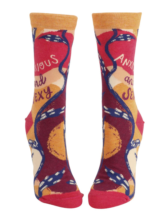 Anxious & Sexy Crew Socks by Blue Q