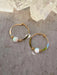 White Opal Beaded Hoops | Sterling Silver Gold Filled Earrings | Light Years