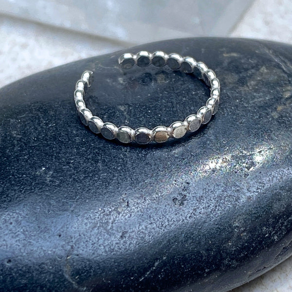 Dot Band Toe Ring | Sterling Silver USA Made | Light Years Jewelry