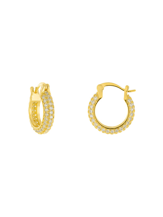 Pave CZ Pincatch Hoops