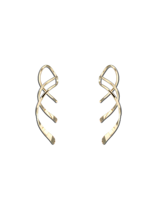 Mini Double Twist Spiral Earrings | 14kt Gold Filled | Light Years Jewelry