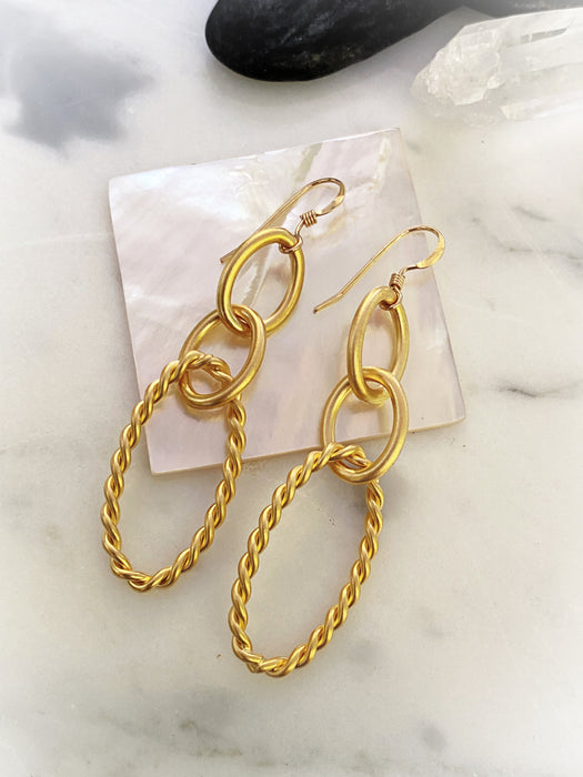 Chunky Chain Link Dangles | 14kt Gold Filled Earrings | Light Years