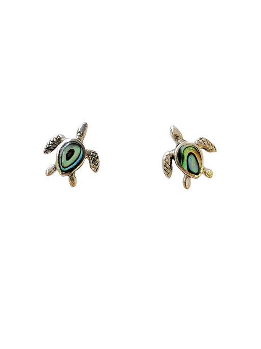 Abalone Turtle Posts | Sterling Silver Studs Earrings | Light Years Jewelry