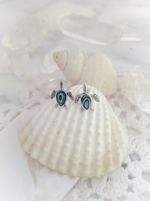 Abalone Turtle Posts | Sterling Silver Studs Earrings | Light Years Jewelry