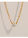 CZ Heart & Curb Chain Necklace | Gold Plated Fashion | Light Years