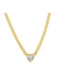 CZ Heart & Curb Chain Necklace | Gold Plated Fashion | Light Years