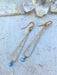 Hammered Teardrop Opal Dangles | 14kt Gold Filled Earrings | Light Years