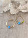 Blue Opal Beaded Hoops | Sterling Silver Gold Filled Earrings | Light Years