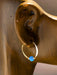 Blue Opal Beaded Hoops | Sterling Silver Gold Filled Earrings | Light Years