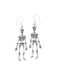 Dancing Skeleton Dangles | Sterling Silver Halloween Earrings | Light Years