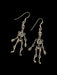 Dancing Skeleton Dangles | Sterling Silver Halloween Earrings | Light Years