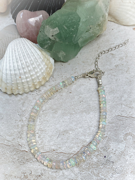 Ethiopian Opal Beaded Bracelet | Sterling Silver | Light Years Jewelry