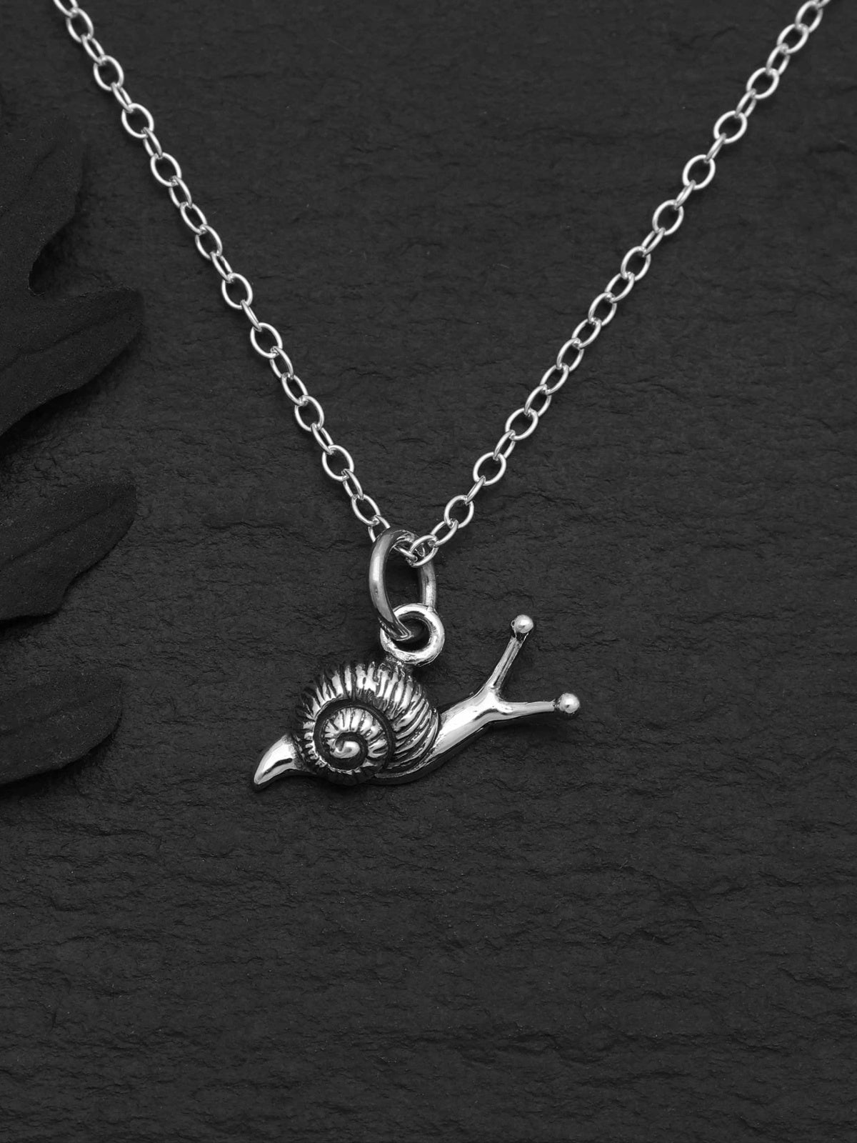 Tiny Snail Necklace | Sterling Silver Gold Vermeil Pendant Chain Charm ...