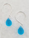 Sea Glass Droplet Earrings | Sterling Silver Dangles | Light Years Jewelry