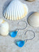 Sea Glass Droplet Earrings | Sterling Silver Dangles | Light Years Jewelry