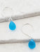 Sea Glass Droplet Earrings | Sterling Silver Dangles | Light Years Jewelry