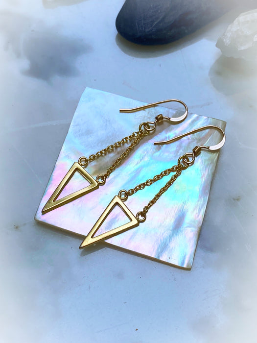 Open Point Dangles | Sterling Silver Gold Filled Earrings | Light Years