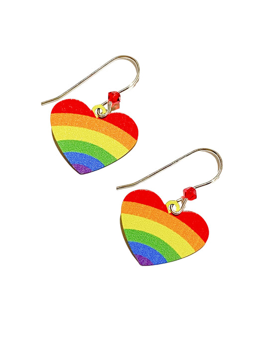 Rainbow Heart Dangles by Sienna Sky | Sterling Silver Earrings | Light Years