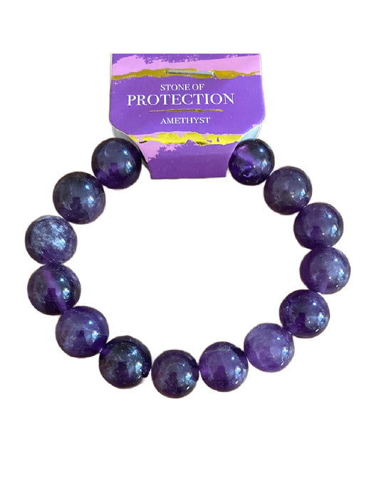 12MM Gemstone Stretch Bracelets | Amethyst Stone Stacking | Light Years