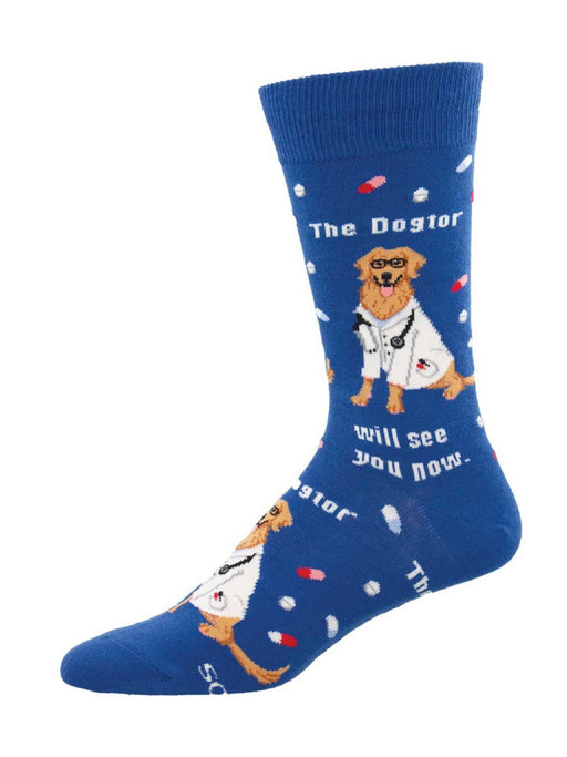The Dogtor is In Men's Large Socks | Gifts & Accessories | Light Years