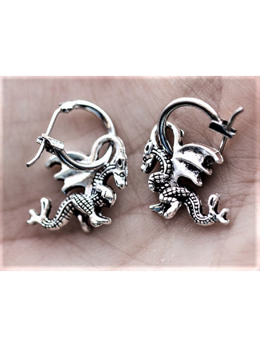 Dancing Dragon Hoop Earrings