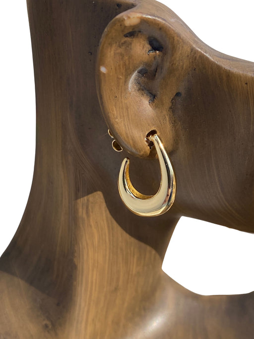 U Drop Post Hoops | Gold Plated Studs Earrings | Light Years Jewelry