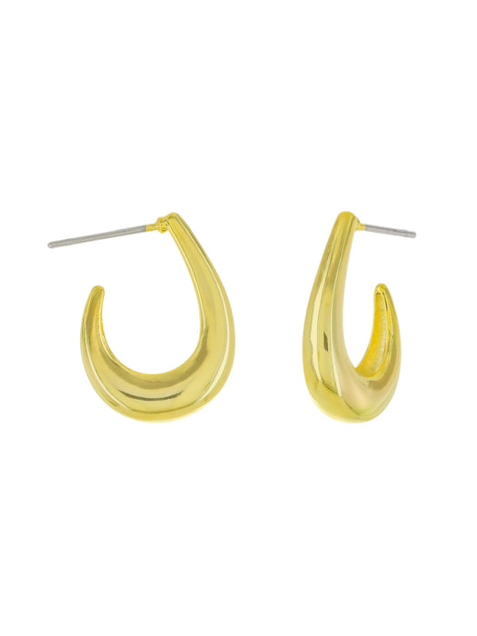 U Drop Post Hoops | Gold Plated Studs Earrings | Light Years Jewelry