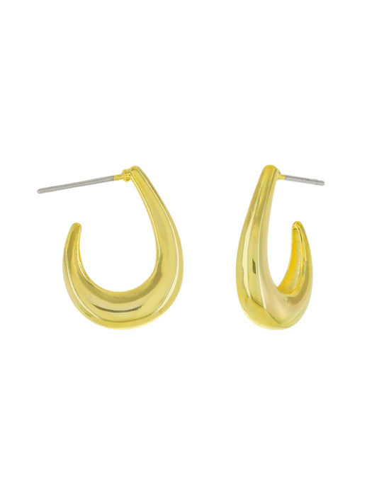 U Drop Post Hoops | Gold Plated Studs Earrings | Light Years Jewelry