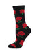 Rosy Toes Bamboo Socks | Black Red Crew Accessories | Light Years Jewelry