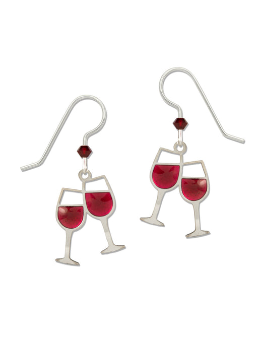 Cheers! Red Wine Dangles by Sienna Sky | Sterling Silver Earrings | Light Years