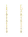 Long Shaped CZ Statement Dangles | Gold Pated Earrings | Light Years