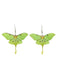 Acrylic Luna Moths | Silver Wire Dangle Earrings | Light Years Jewelry