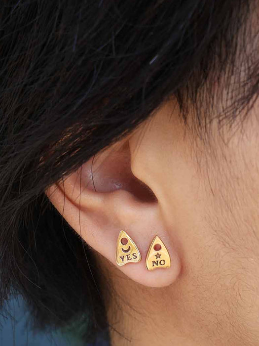 Ouija Planchette Posts | Bronze Sterling Silver Studs Earrings | Light Years