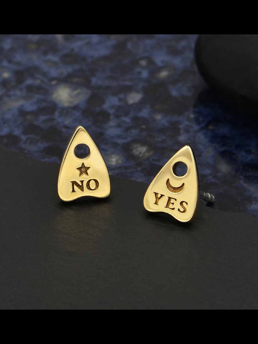 Ouija Planchette Posts | Bronze Sterling Silver Studs Earrings | Light Years