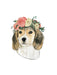 Flower Crown Beagle Sticker | Stickers and Decor | Light Year Jewelry