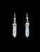 Gemstone Crystal Point Dangles | Moonstone | Sterling Silver Earrings | Light Years