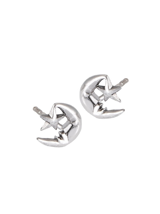 Moon & Star Posts | Sterling Silver Stud Earrings | Light Years Jewelry