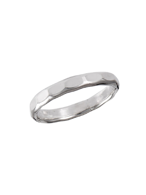 Hammered Band Ring | Sterling Silver Size 3 4 5 6 7 8 9 | Light Years Jewelry