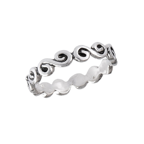 Celtic Swirl Ring | Sterling Silver Sizes 2 3 4 5 6 7 8  | Light Years