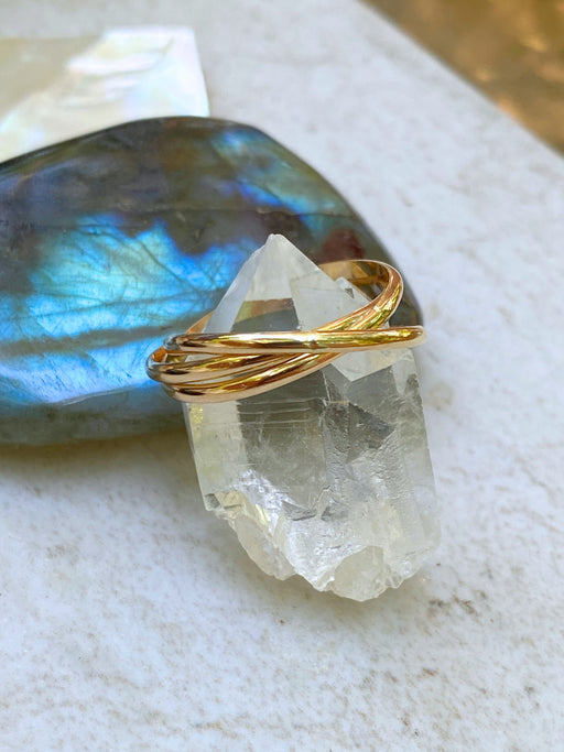 Triple Band Rolling Ring | 14kt Gold Filled Size 4 5 6 7 8 9 10 | Light Years