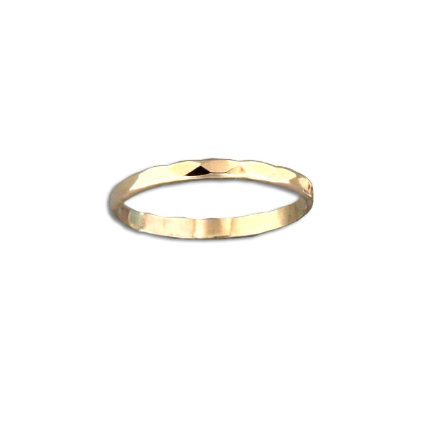 Gold Filled Hammered Band Ring | Size 5 6 7 8 9 | Light Years Jewelry