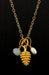 Pine Cone Pearl Aquamarine Charm Necklace | 14kt Gold Filled Chain Pendant | Light Years