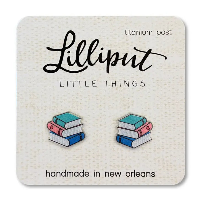 Book Stack Posts by Lilliput Little Things | Titanium Studs Earrings | Light Years