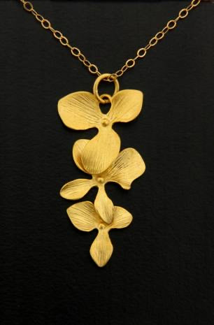 Orchid Cascade Necklace | 14kt Gold Filled Chain Pendant | Light Years