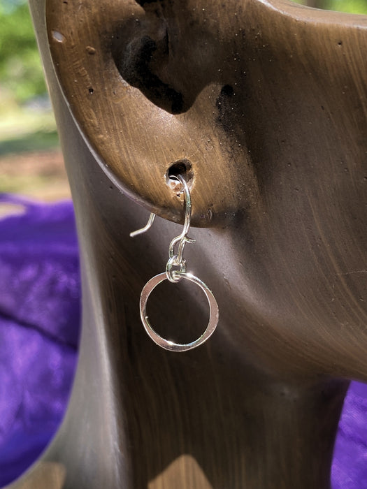 Hammered Circle Dangles | Sterling Silver Gold Filled Earrings | Light Years