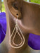 Hammered Teardrop Statement Earrings | Sterling Silver Dangles | Light Years