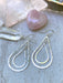 Hammered Teardrop Statement Earrings | Sterling Silver Dangles | Light Years