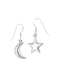 Moon & Star Drop Earrings | Sterling Silver Dangle | Light Years Jewelry