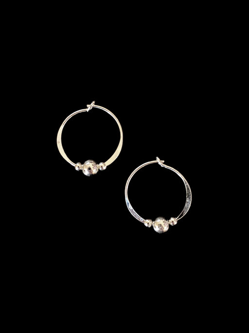 Simple Bead Hoops | Sterling Silver Earrings | Light Years Jewelry